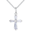Jachon Fashion Flash Diamond Cross Necklace for Women Personalized Holy Light Cross Collar Chain Necklace for Women Girls