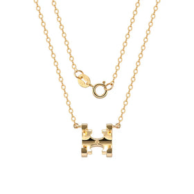 Real Gold AU750 Minimalist Pearl Half Gold Waterproof Jewelry 18k No Tarnish Gold Necklace Women High Quality