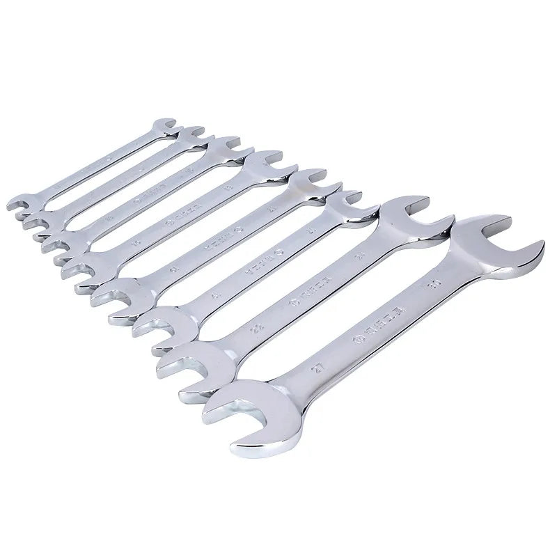 Double Ended Open End Wrench Set Ratchet Gears Torque Spanner Auto Repair Tools Wrench