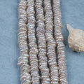 Bulk 13mm square Shape Natural White Freshwater Loose Bead Strand Wholesale Pearls Centre Drilled Hole
