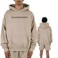 OEM ODM Bulk Wholesale 320gsm Oversized Drop Shoulder Hoodie Mens Cotton Poly Fleece Pullover Custom Blank Streetwear Supplier