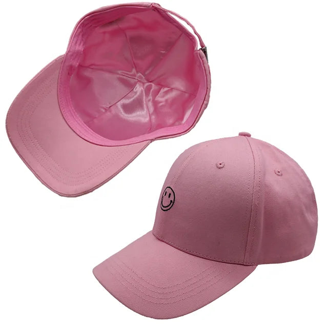 Outside Sports Warm Protect Hair Satin Lining Lined Fabric Pure Cotton Baseball Hats Caps With Customization logo Embroidery