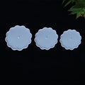 New DIY Resin Coaster Mold Flower Shape Three Layer Silicone Tray Mold