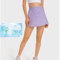 Summer Black New Water-cooled Tennis Skirt Quick-drying Breathable Girl Golf Skirt Double-layer Women Sports Shorts Skirt