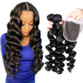 Free Shipping High Quality Grade 10a Virgin Remy Hair Different Styles Loose Wave Brazilian Hair Bundle Lace Closure