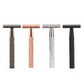 Aluminum Handle Double Edge Shaving Razor Classic Safety razor Rose Gold Color