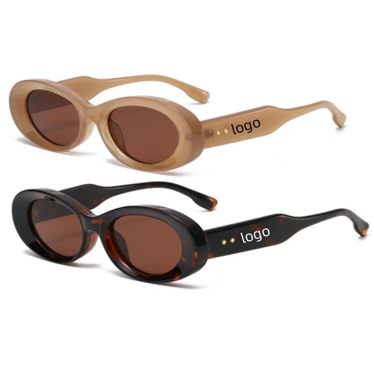 Classic Small Frame Round UV400 Colorful Oval Popular Plastic Sun Glasses Oval Sunglasses Premium Fashion Eyewear