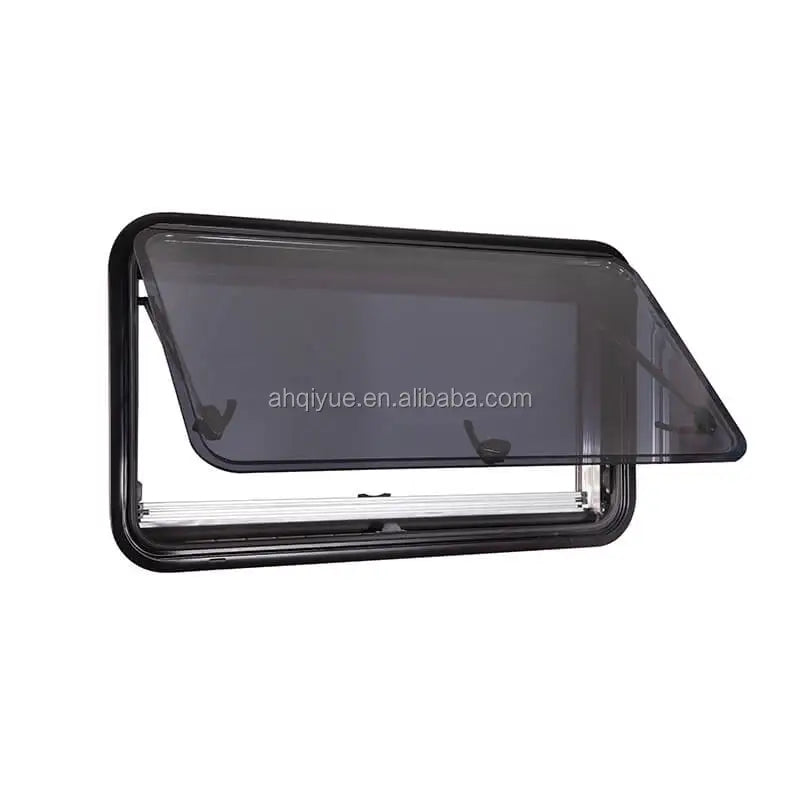 Aluminum Frame Flat Exterior Bubble Acrylic Glass RV Caravan Awning Window 700x300mm