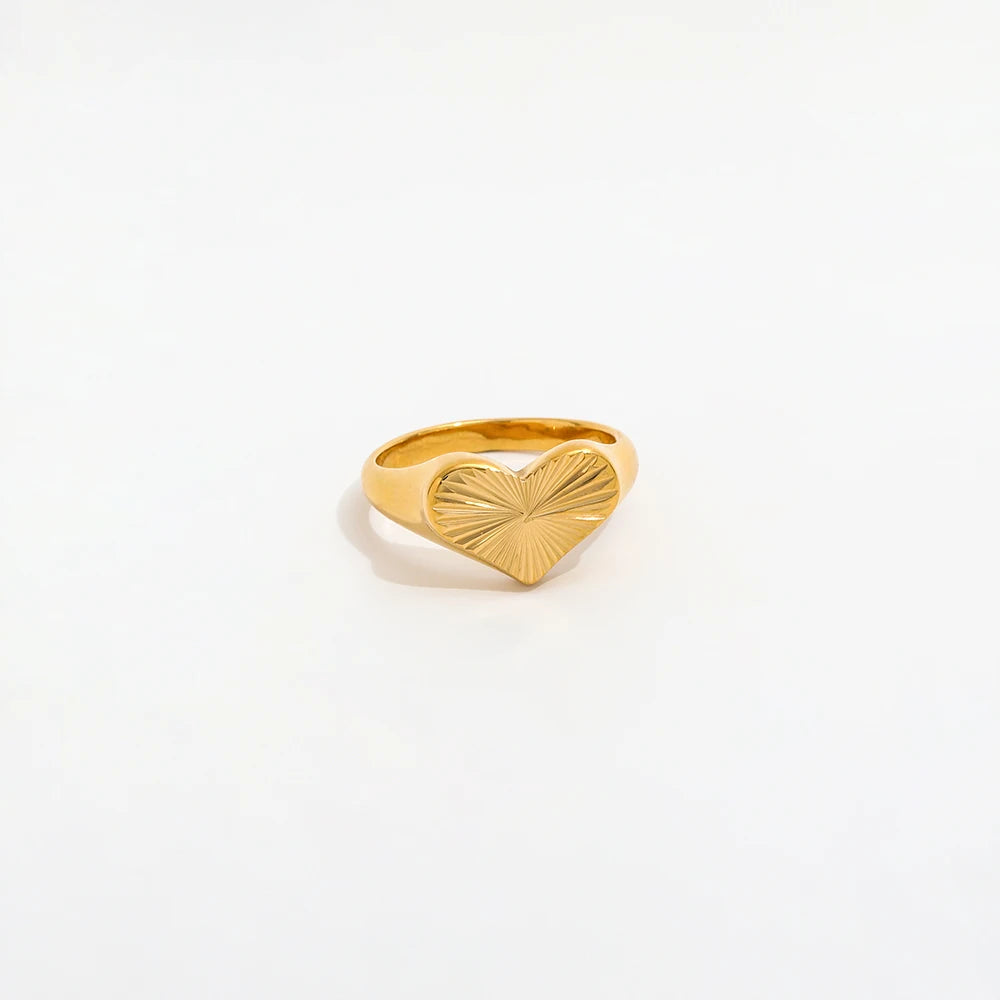 Fenny Tarnish Free&Waterproof Permanent Classic Burst Heart Ring Designer for Women Wholesale High Quality Jewelry