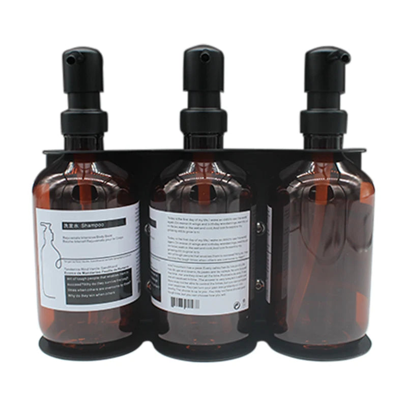 Wall Mounted 500ml Plastic Dispenser Bottle Refillable Modern Manual Eco-Friendly for Hotel Use Bathroom Sets for Shampoo Lotion