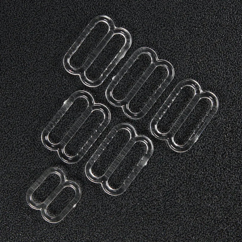 New Design Transparent clear Plastic 6mm Bra Ring and Slider