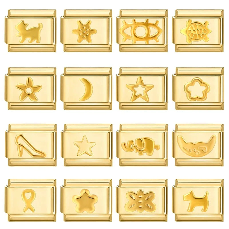Fashion Italian Charm Bracelet Personalized DIY Gold Plated Stainless Steel Italian Charm Bracelet Wholesale Bulk