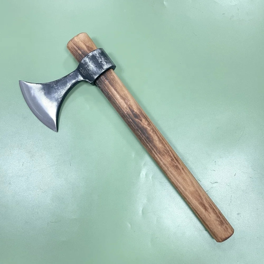 Dovetail Axe Easy Assembly Outdoor Tool Wooden Handle High Carbon Steel Forged Viking Tactical Bearded Hatchet Tomahawk Axe