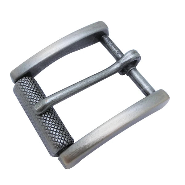 Antique-Look 38mm Zinc Alloy Roller Pin Logo Waist Strap Buckles Nice Plating for Western Garments Wholesale Metal Belt