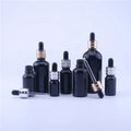 5ml 10ml 15ml 20ml 30ml 50ml 100ml Shiny Black Glass Dropper Bottle for Essential Oil Bottle Packaging