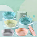 Food Safe Reusable Air Fryer Silicone Liners for Square Oven Accessory for Baking Dishes & Pans