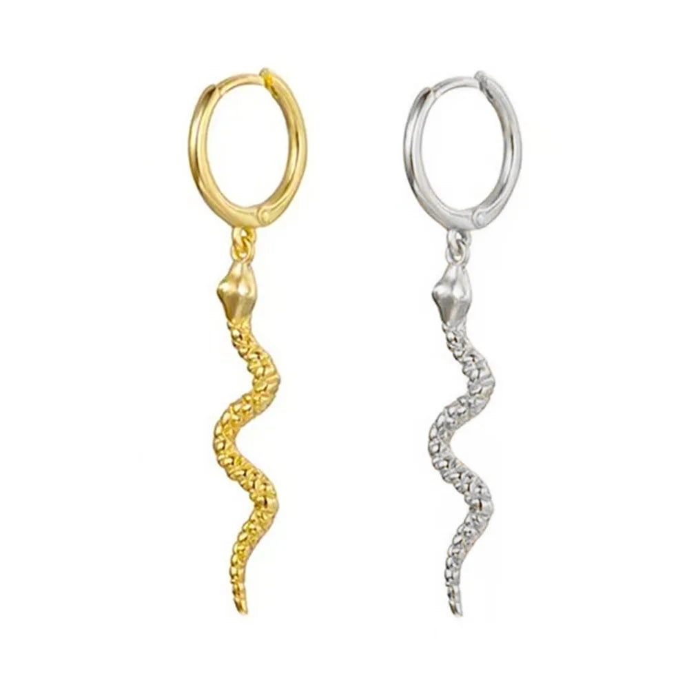 Newest Snake Shape Design Nickle Free Hypoallergenic 925 Sterling Silver Pendant Earrings for Women Men Luxury Fashion Jewellery