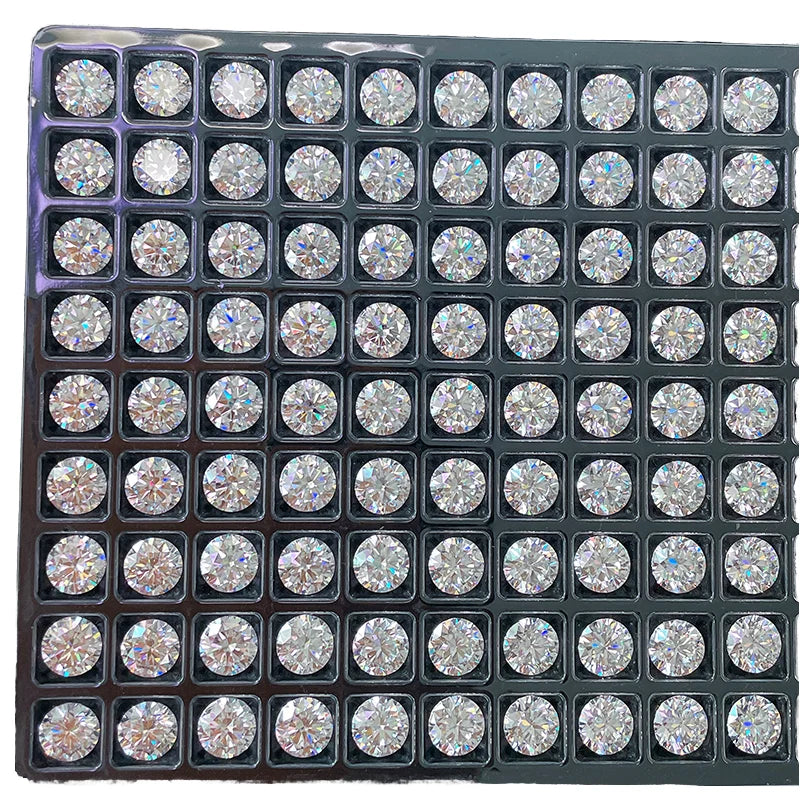 Wholesale Loose Moissanite Stones in D/E/F/G/H Colors Manufactured in Round White Big Size