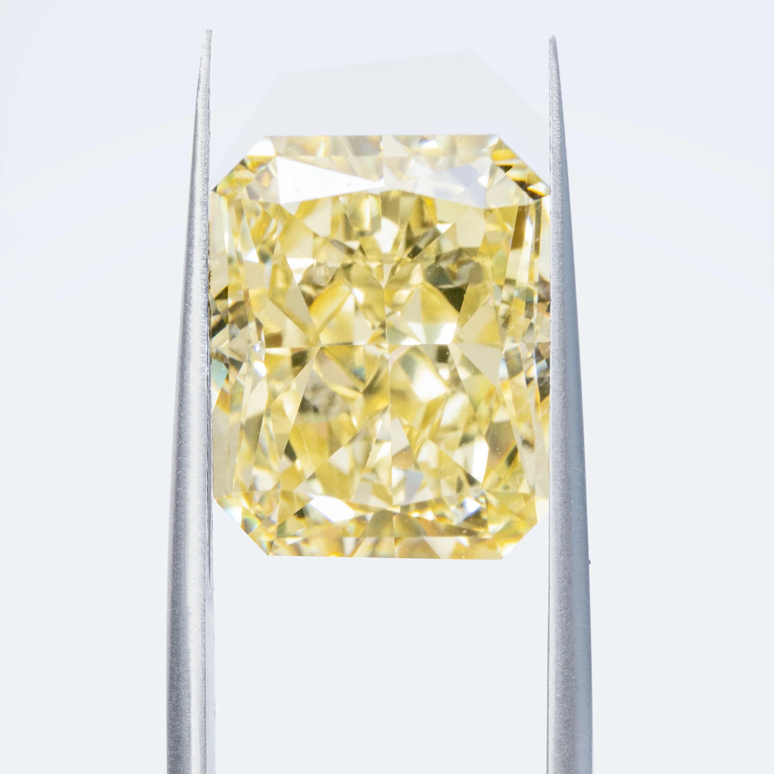 Wuzhou High Grade Lab Created Octagon Cubic Zirconia Ice Crushed Cut Light Yellow Color 10mmx12mm Loose CZ Stones Color Play