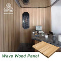 MUMU 3D Decorative Timber Wallboard Interior Wood Grain Wainscoting Building Fluted Wooden Board Wall Panel