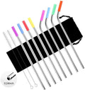 30oz / 20oz Tumblers Metal Reusable Stainless Steel Drinking Straws with Silicone Tips