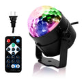 Cheap New Sound Activated Remote Control LED RGB DJ Party Light Crystal Magic Ball Disco Lights