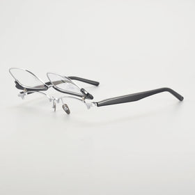 Classic Handmade Acetate Thick Frame Glasses Men Half Eyebrow Business Glasses Can Be Customized Prescription Lenses