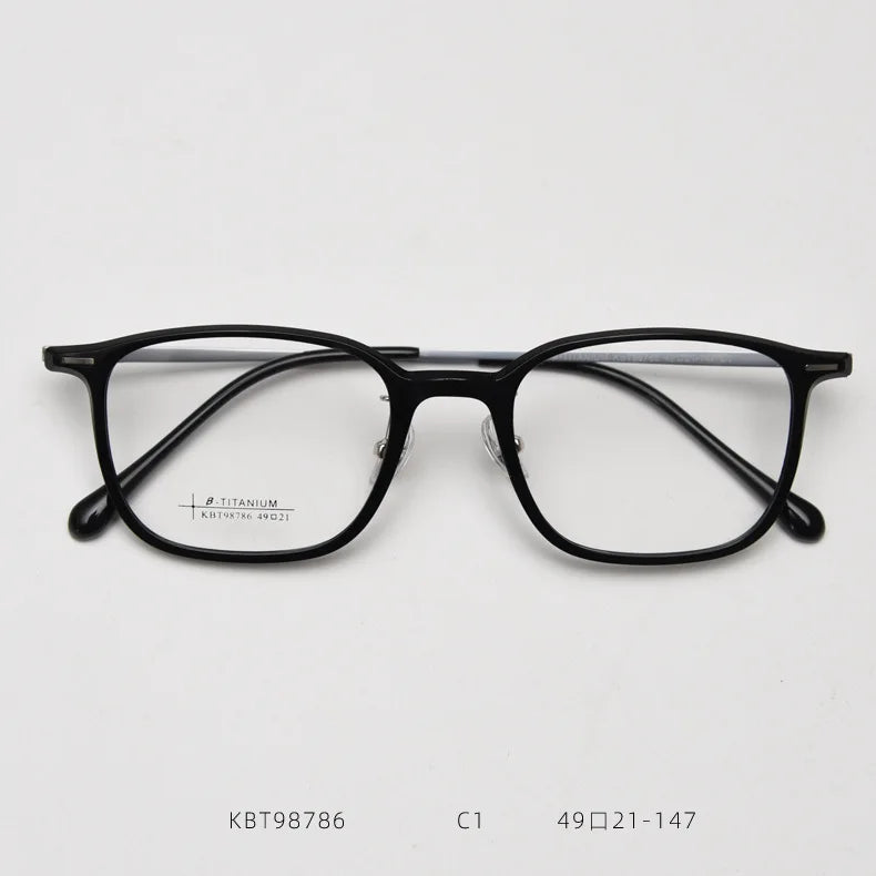 Men Optical Glasses Fashion Male Square Eyewear Ultralight Titanium Alloy Eyeglasses Customized Prescription Form