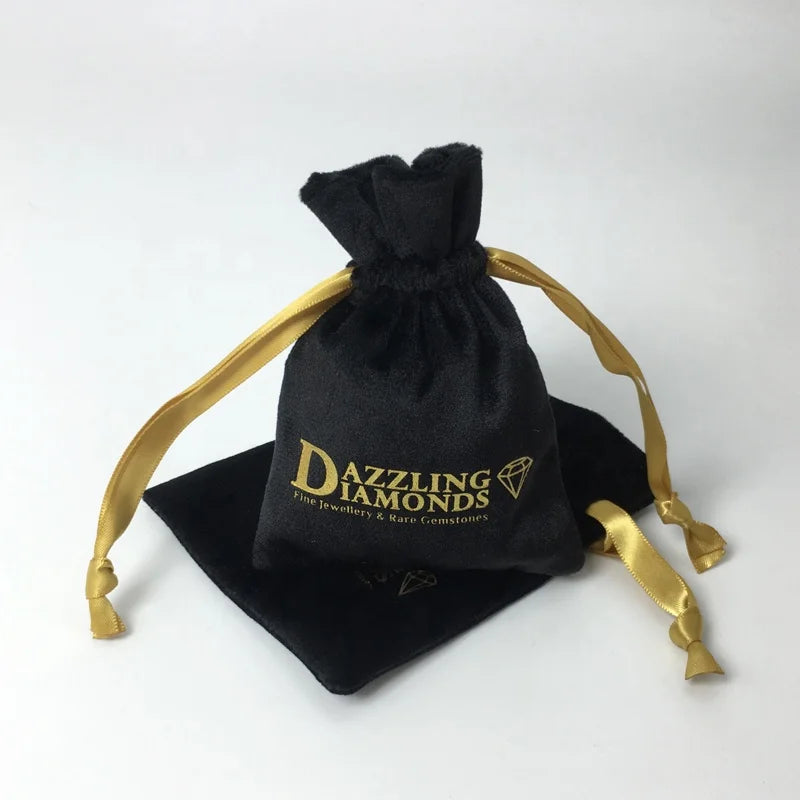 Custom Pouches Jewelry Drawstring Jewellery Pouch Jewelry Velvet Bag Packaging Drawstring Bags