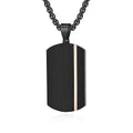 Alin Wholesale Simple Design Shaped Pendant IPB Stainless Steel Necklaces 316l Fine Jewelry for Men