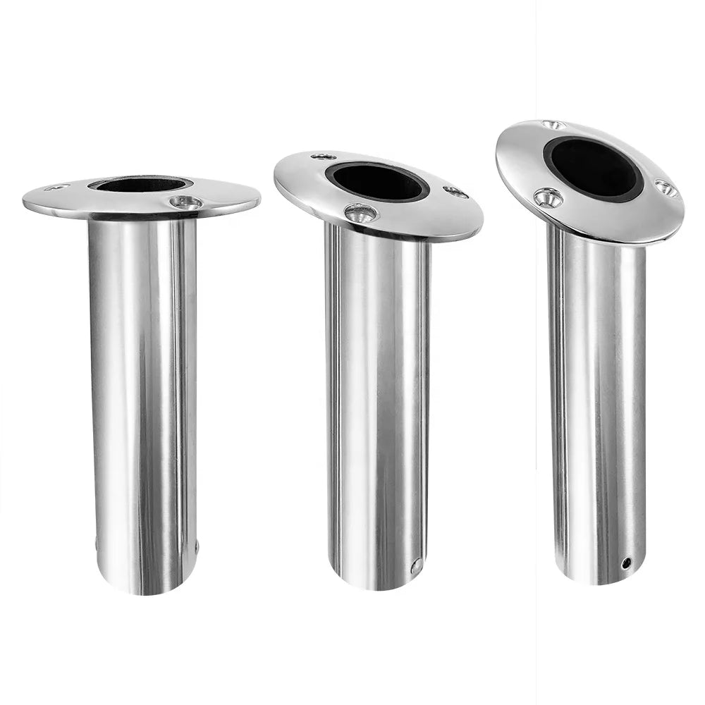 Manufacturer Mirror Polished 316 Stainless Steel Heavy Duty Fishing Rod Holder Without Cover Yacht