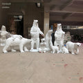6ft Resin Polar Bear Christmas/polar Bear Metal Structure for Christmas Decor /life Size Polar Bear Statue for Outdoor Use