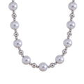 JINYOU 2510 Grey Imitation Pearl Beads Handmade Chain Stainless Steel Collar Necklace Fashion Temperament Charm Women Jewelry Ga