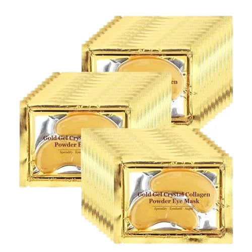 Private Label Custom logo 24k Gold Eye Mask Gold Hydrating  Crystal Collagen Hydrogel Gel Eye Patch Mask