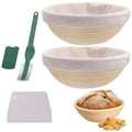 OEM Wholesale Customized 9 Inch Rattan Bread Basket Imitation Cotton and Linen Dough Proofing Basket