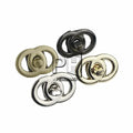 Metal Double Circle Twist Turn Lock Clasp Buckle for Leather Craft Women Bag Handbag Purse DIY Hardware Accessories