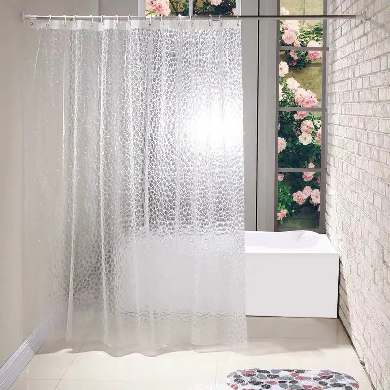 Eco Friendly 3d PEVA Shower Curtain Liner Bathroom Curtains Waterproof Mildew Proof