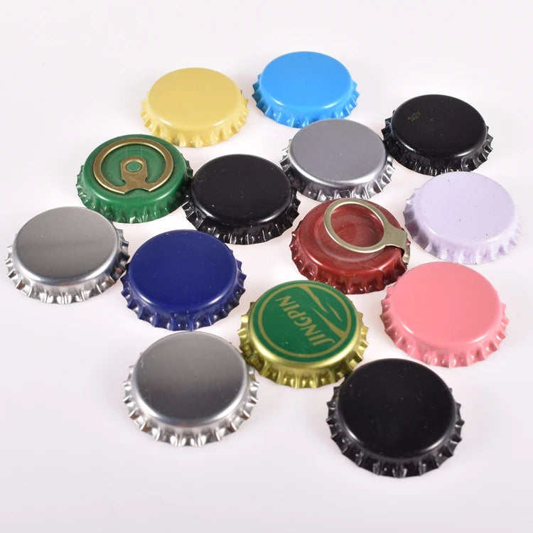 Color Crown Cap 26mm 29mm Beer Bottle Suppliers Custom Metal Crown Cap Manufacturers Small Beer Crown Cap with Laser Printing