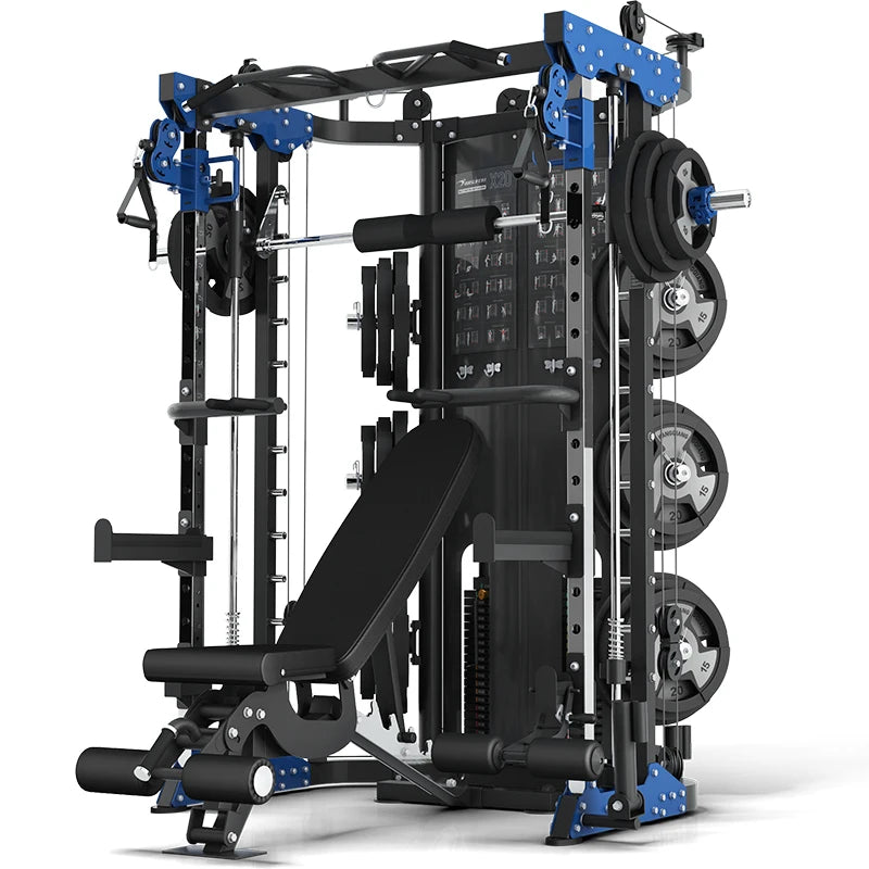 2022 Hot Sale Multi-functional Trainer Smith with Power Rack Bench Press