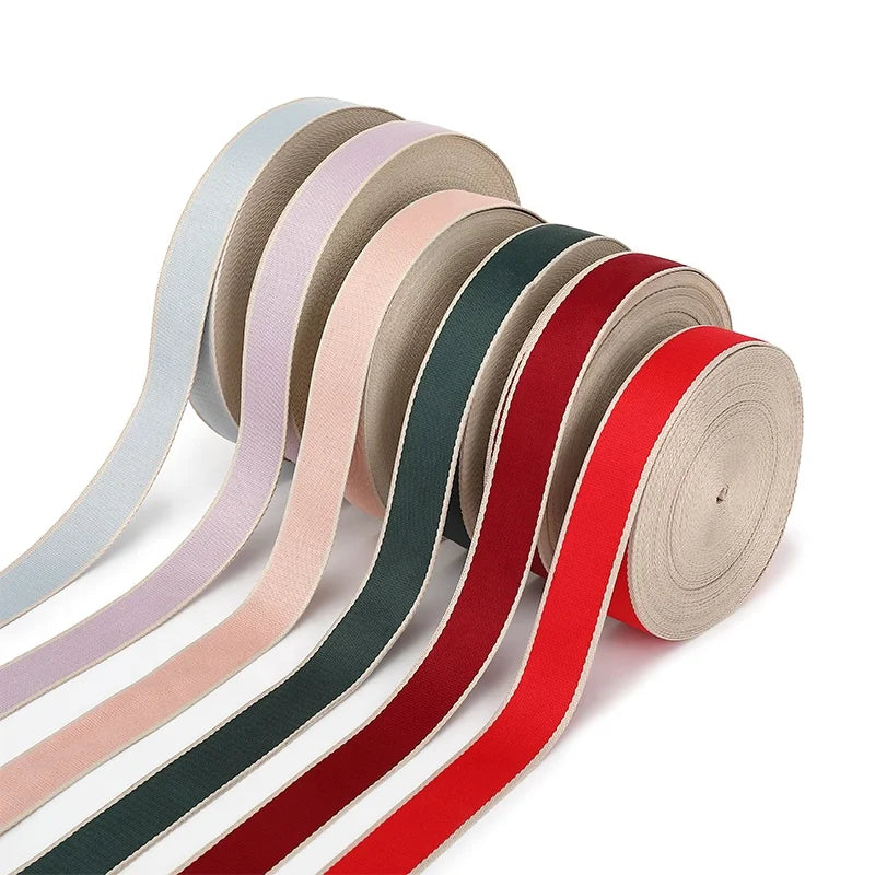 Small Intercolor Cotton Webbing Straps for Bag Belt 38mm Polyester Webbing with Spot Supply Clothing Accessories