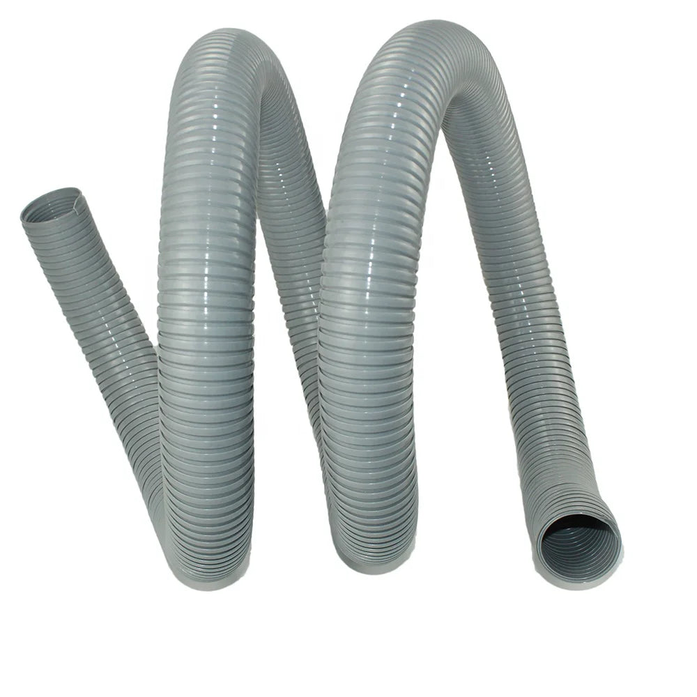 PVC Semi-Rigid Interlocked Flex Ducting Hose Plastic Tubes That Maintain Shape and Rigid Bend Interlocked Plastic Tubes