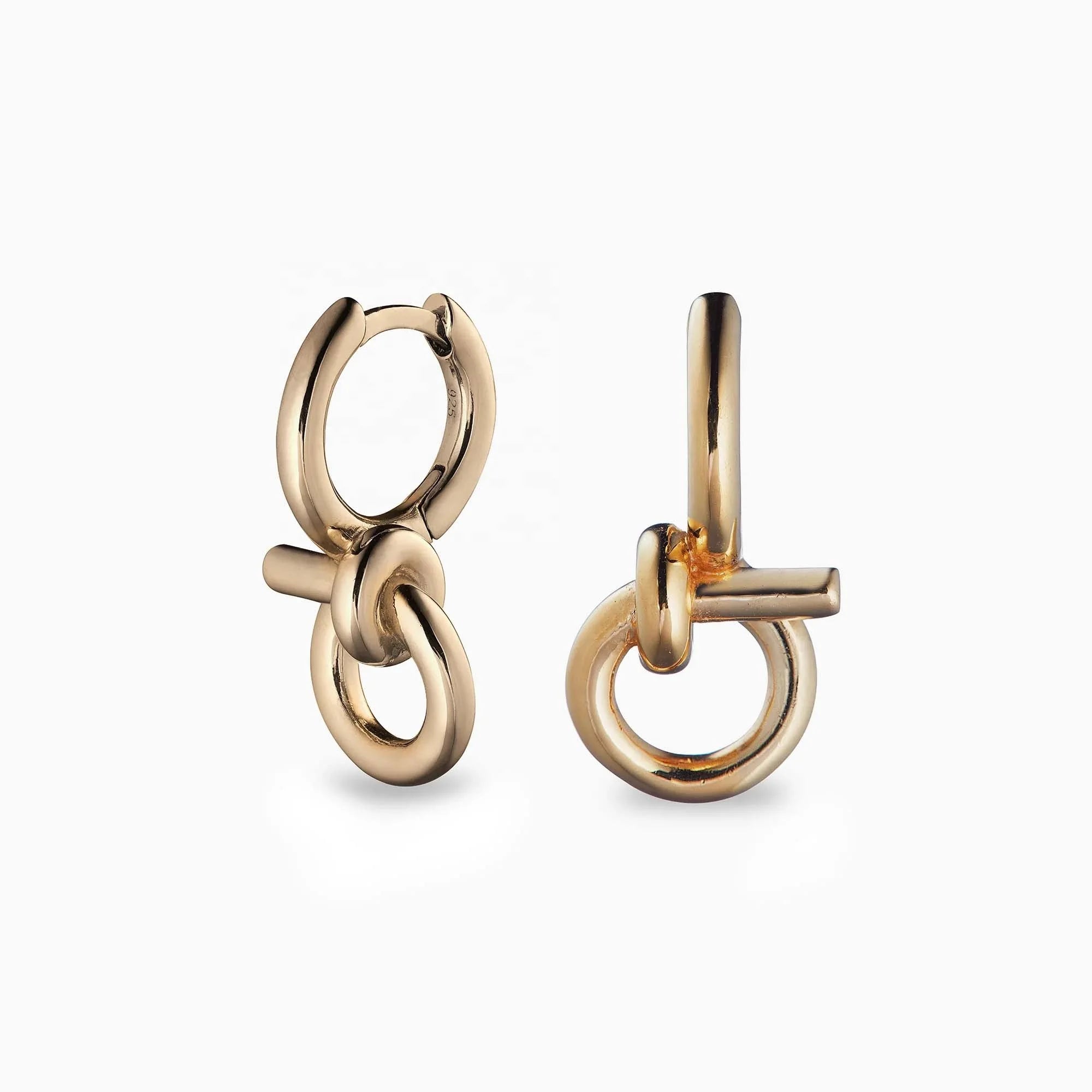 LOZRUNVE 925 Sterling Silver Jewelry Minimalist Huggie Hoop Earring Findings