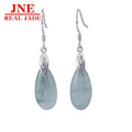 Hanfu Love Earrings  Type a  Jade Earrings 925 Sterling Silver Ice Jade Water Drop Jade Earrings