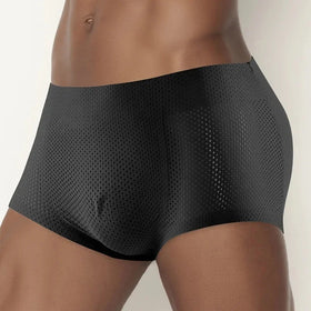 Men Fake Butt Hip-up Panties Butt Enhancer Shaperwear Seamless Mesh Breathable Butt Lifter Shorts