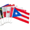 Custom 30x45cm Puerto Rico Car Window Flag Pole Cheap Price Polyester Digital Custom Display Personalized Car Window Flags