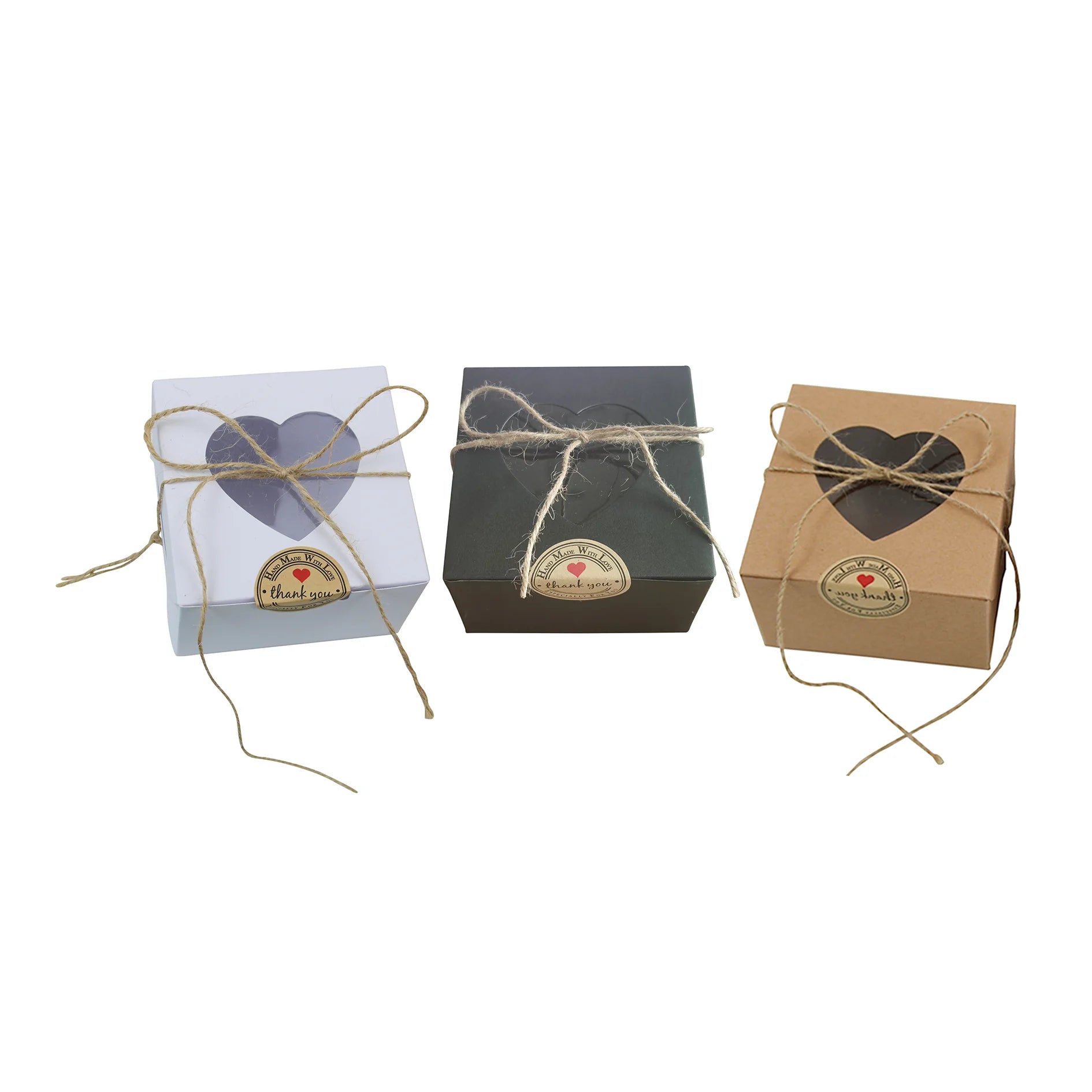 Heart Shaped Gift Cupcakes Boxes Cookie Boxes with Window for Wedding Party  Kraft Cupcake Carrier Kraft Paper Box