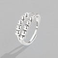 Rotate Beads Anxiety Rings Adjustable Stress Relief Fidget Rings for Women Men 2023 Fashion Jewelry Gift