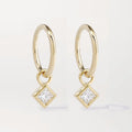 LOZRUNVE 925 Silver Fine Jewellery Fashion Delicate Solitaire Charm Piercing Huggie Earring