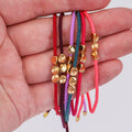 Wholesale Cheap Price Hand Woven Adjustable Bracelet  Gold Bead Lucky an Friendship Couple Bracelet for Woman