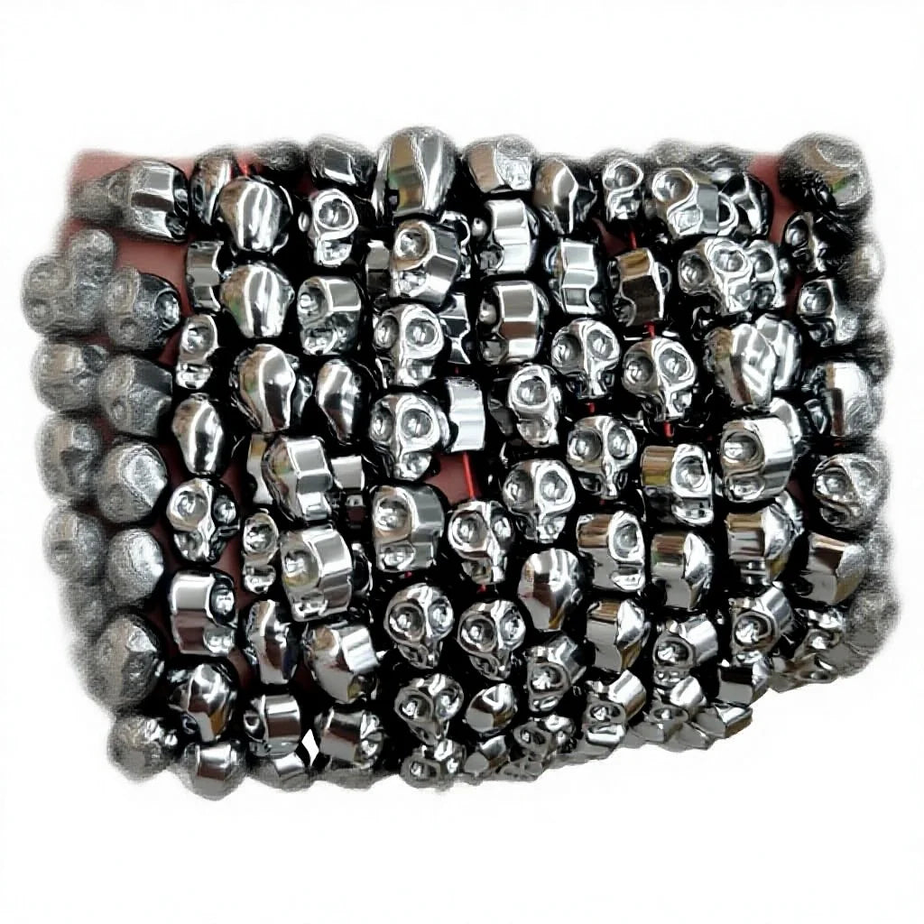Wholesale 8*10mm Skull Shape Hematite Stone Beads for Jewelry Making Natural Stone with Unique Design